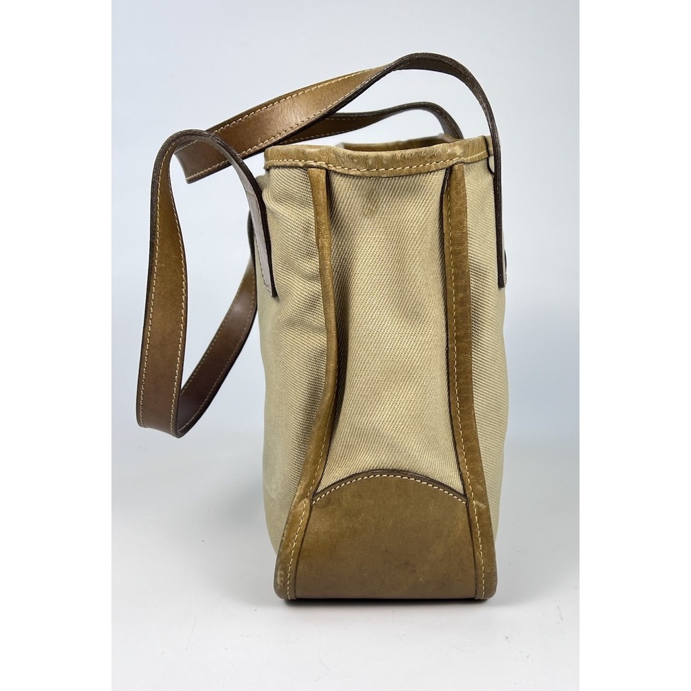 Vintage Ghurka Marley Hodgson No 70 Chukka Stadium Tote Bag Khaki Canvas Leather - Picture 3 of 12